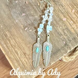 Alquimia Blue and Silver Artisanal Earrings